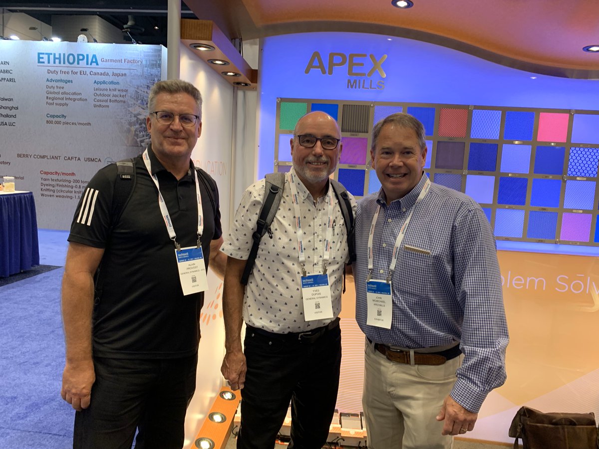 Join Apex Mills textile experts at booth#1806 Techtextil North America this week in Raleigh, NC! Discover the latest innovations in high-performance solid knit, mesh/netting, elastics, and 3D spacer textiles. See the New OutStretch(tm) fabrics for apparel applications.