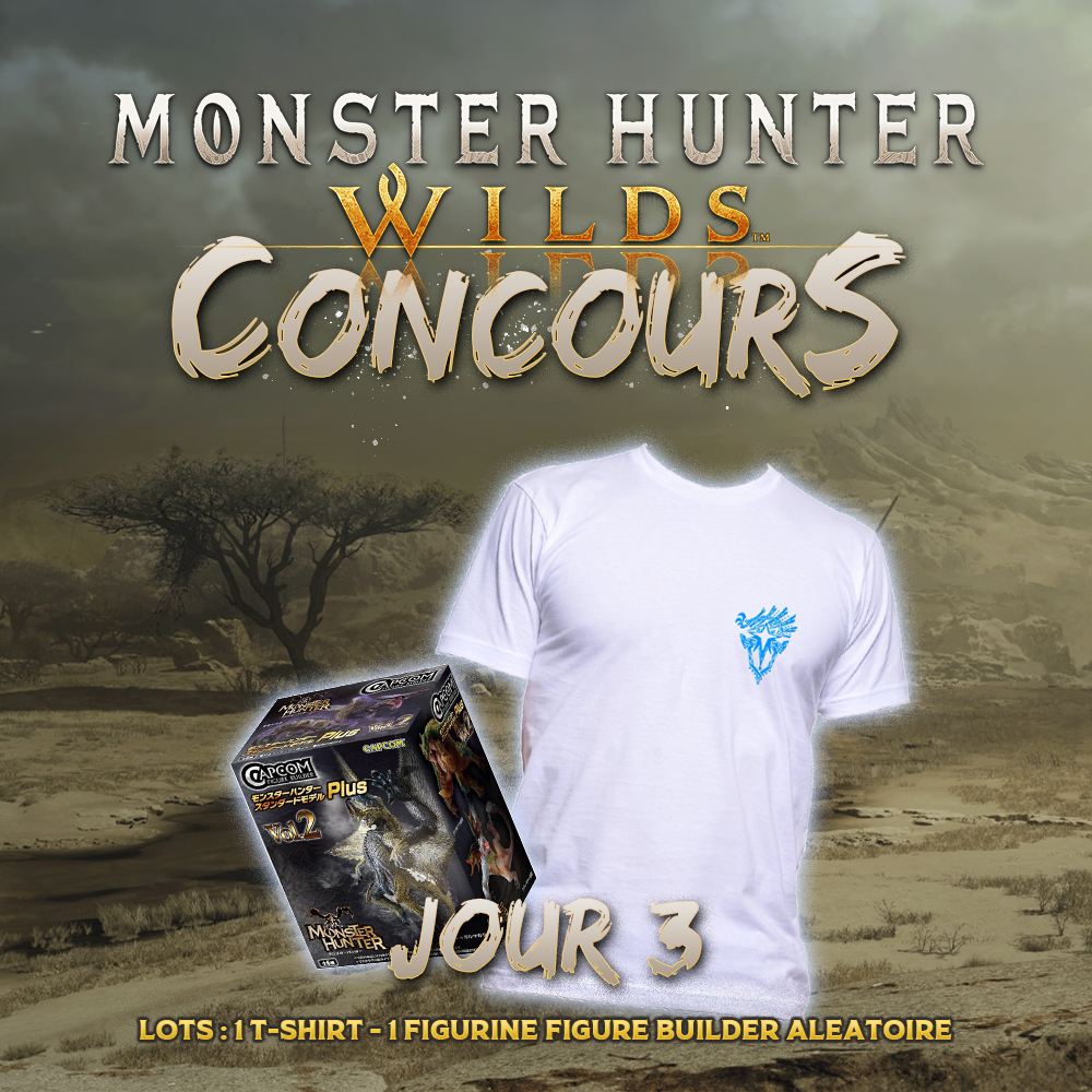FrMonsterHunter's tweet image. ✨CONCOURS RT + Follow✨

JOUR 3! A l'occasion de la #Gamescom et pour célébrer #MonsterHunter, on vous propose de gagner des goodies pendant 3 jours d'affilée❗️
Pour participer:

🔄Repost ce post
✅Abonne toi à @FrMonsterHunter

🗓️TAS le 25.08.2024