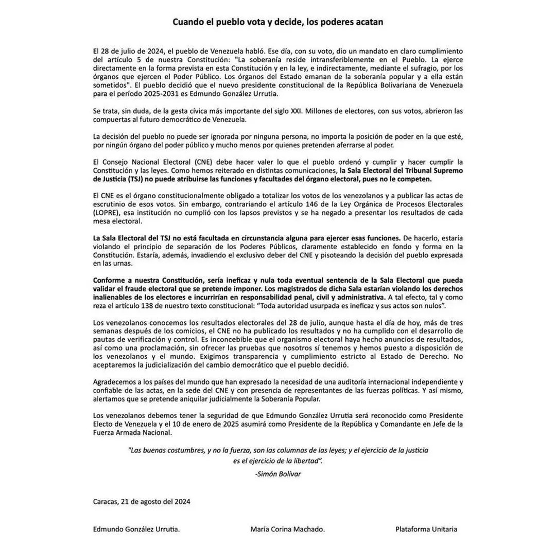 La soberanía reside intransferiblemente en el pueblo y la haremos respetar. #NoUsurparánLaVerdad
