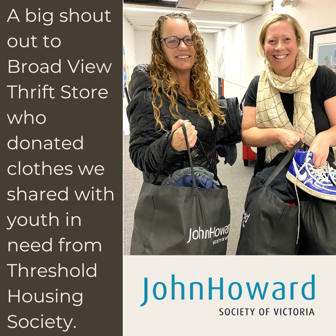 Love our community partners and their commitment to supporting our city's most vulnerable citizens.
Thank you @broadview_thriftstore and @thsvic ❤️

#WhereYourVoiceIsHeard
#mentor
#Community
#Volunteer
#Nonprofit
#yyj