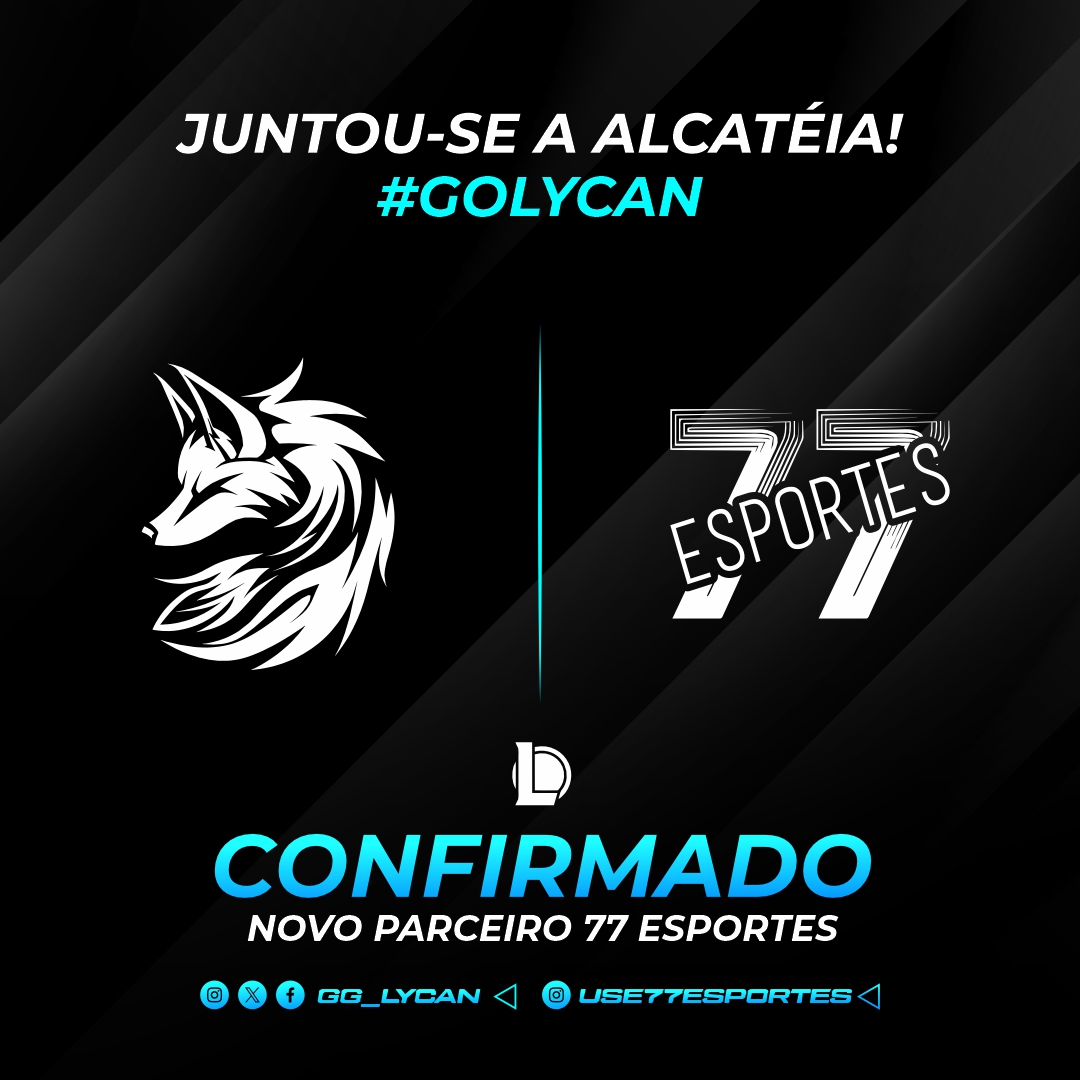 🚨 Novidades! 🚨

Conheçam nossa nova parceria, a 77 Esportes, vem quente! 🎮🔥

Se busca uniformes para seu time ou empresa  a 77 Esportes sabe do que você precisa! 💪⚡

Confira já @use77esportes e estampe agora o GG!

#LycanEsport #estampas #77esportes #esports