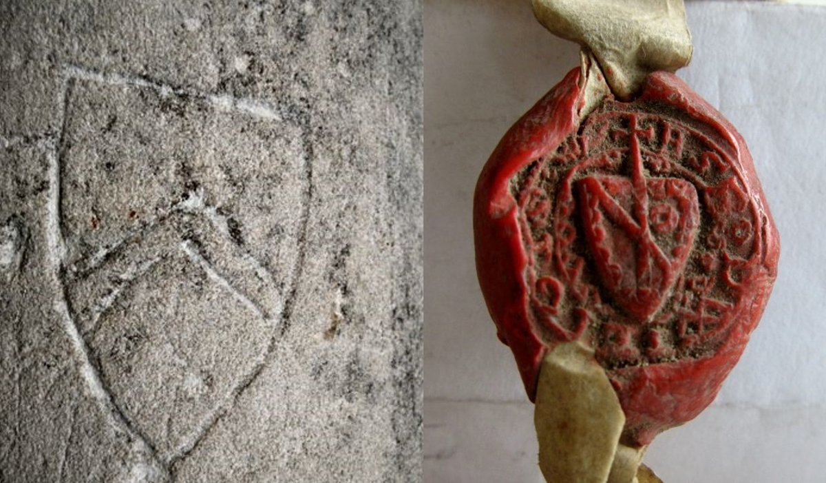 I've expanded the evidence for pseudo #heraldry in my 2022 paper on historic church #graffiti and #medieval personal seals and it's available on my academia page (link in bio) 🙂