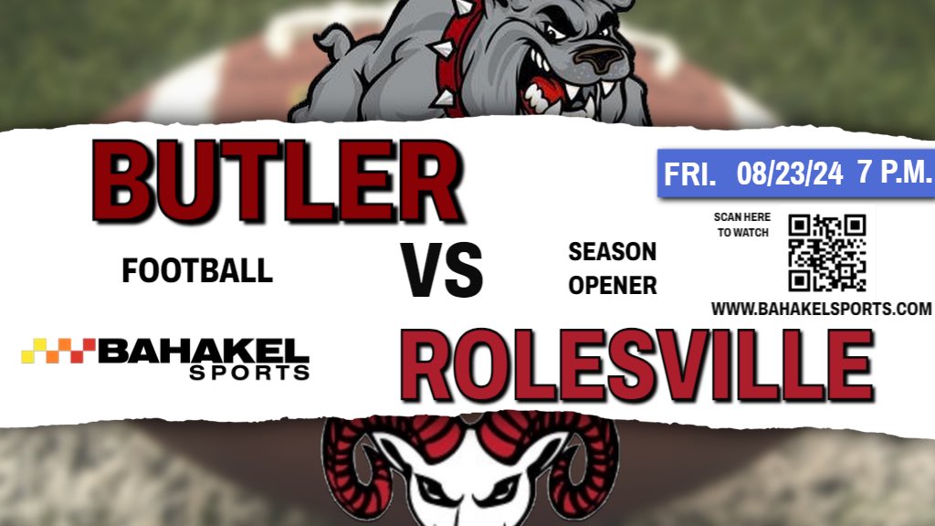 Bahakel Sports (@bahakelsports) on Twitter photo THIS FRIDAY: Bahakel Sports is kicking off the high school football season with an epic showdown: <a href="/butlerbulldogs/">Butler Bulldogs Football</a> vs. <a href="/RamsFootballNC/">Rolesville Rams Football</a>! Don’t miss the season opener—stream it live on bahakelsports.com! 🏈💻
#HighSchoolFootball #GameDay #BahakelSports THIS FRIDAY: Bahakel Sports is kicking off the high school football season with an epic showdown: <a href="/butlerbulldogs/">Butler Bulldogs Football</a> vs. <a href="/RamsFootballNC/">Rolesville Rams Football</a>! Don’t miss the season opener—stream it live on bahakelsports.com! 🏈💻
#HighSchoolFootball #GameDay #BahakelSports