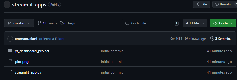 emmanuelani_'s tweet photo. Day 6 #30DaysOfStreamlit
Initialized a GitHub repo and pushed the files to GitHub for deployment to the cloud (using Streamlit). https://t.co/a5IQWrlgI6