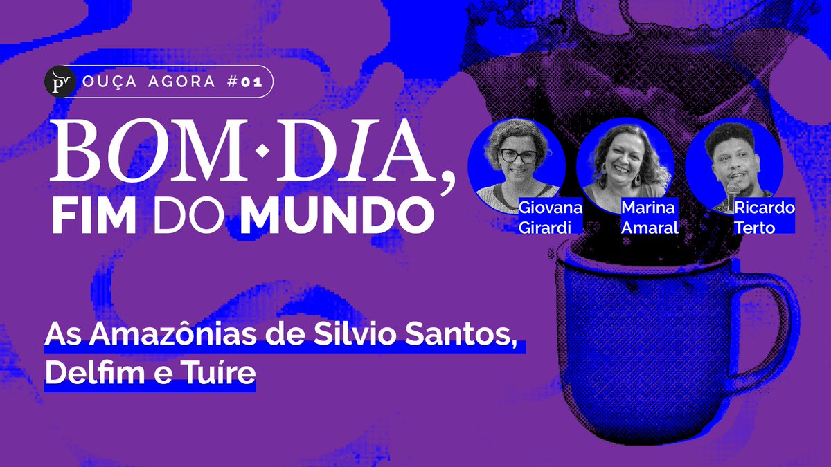 🎙️BOM DIA, FIM DO MUNDO | No primeiro episódio do videocast <a href="/giovanagirardi/">Giovana Girardi</a>, <a href="/terto_ricardo/">Terto</a> e @amarinamarall falam sobre como as mortes de Silvio Santos, Delfim Netto e da líder indígena Tuíre Kayapó ajudam a entender a relação do país com a Amazônia. agen.pub/BFMestreia