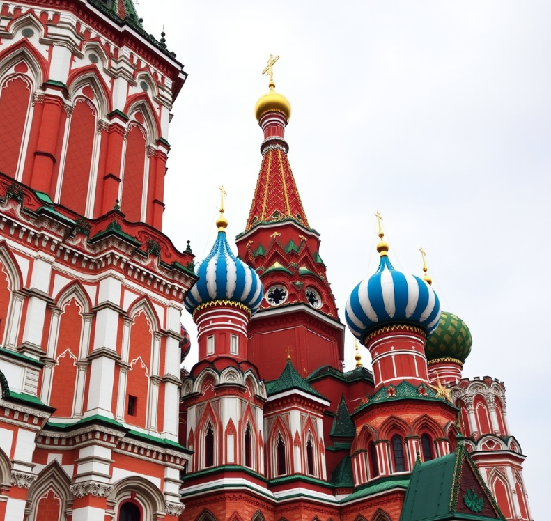 History_HQ_'s tweet photo. Marvel at St. Basil's Cathedral! Its vibrant domes and intricate details create a timeless spectacle of architectural beauty and history. 🌈🏰

#HistoryHighlights #StBasilCathedral #ArchitecturalBeauty #TimelessSpectacle #CulturalHeritage #ScrollStopper #Flux #AI https://t.co/amOtbti96y