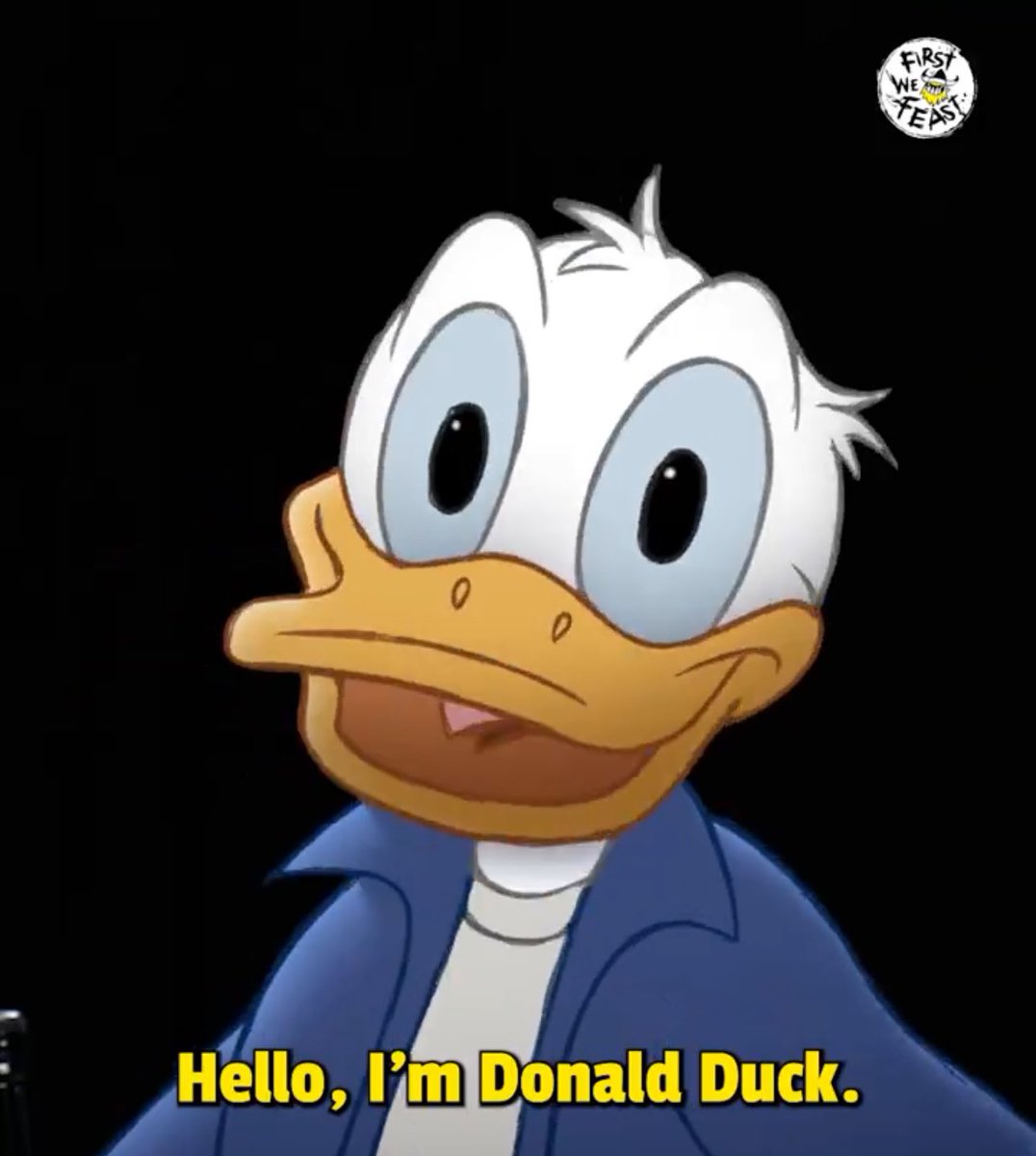 PopBase's tweet photo. Donald Duck will be on ‘Hot Ones’ this week. https://t.co/47GKnDhTga