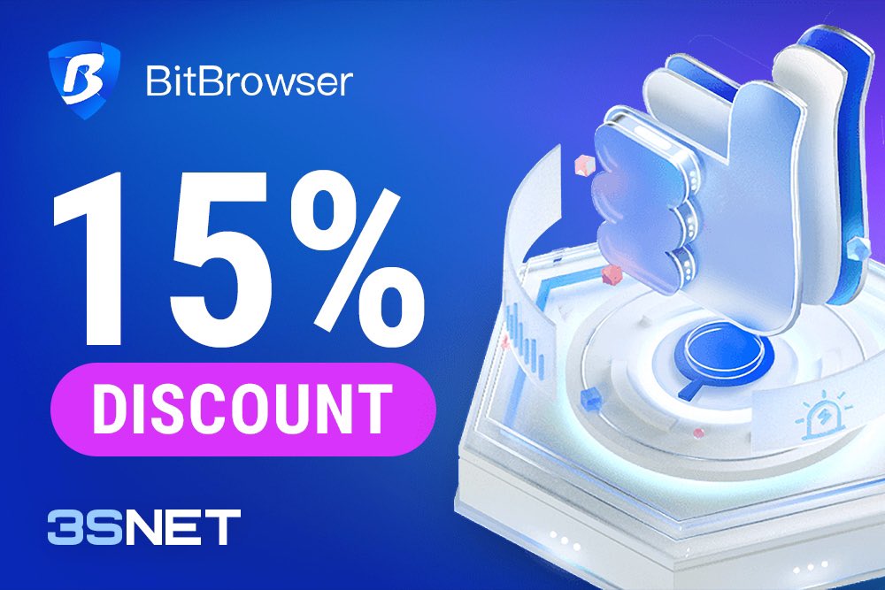 3snet's tweet photo. 🚀 Meet BitBrowser, our new partner at 3SNET! Get 10 free browser profiles and 15% off with the promo code. Leverage powerful features for arbitration, automation, and account management! https://t.co/75qe0VL3aa https://t.co/cY6hVtHhfF