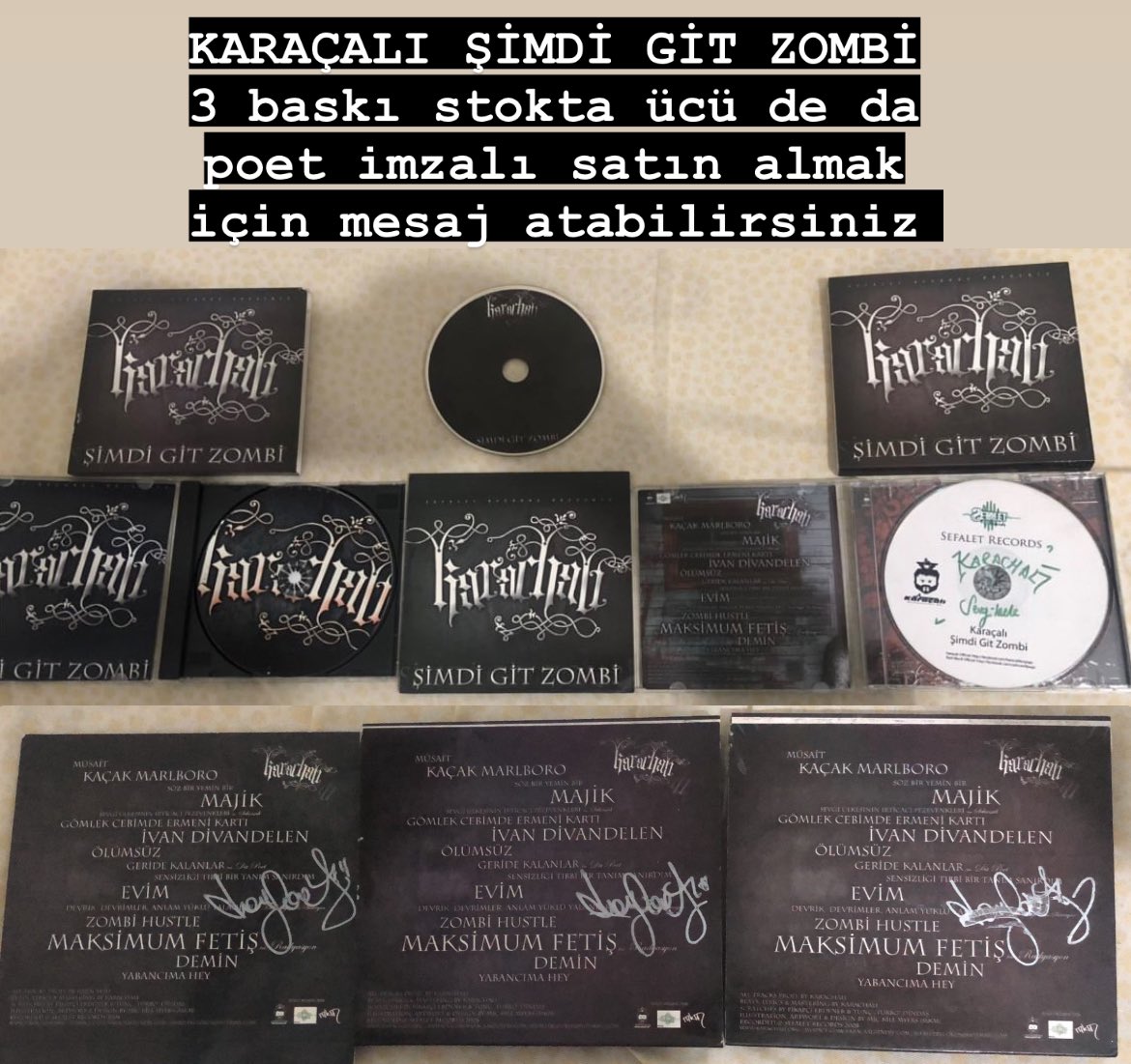 Karaçalı şimdi git zombi imzalı ultra nadir