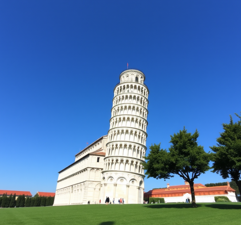 History_HQ_'s tweet photo. Discover the charm of the Leaning Tower of Pisa! Its unique tilt and classic beauty offer a timeless glimpse into history and wonder. 🌿🏛️

#HistoryHighlights #LeaningTowerOfPisa #ArchitecturalWonders #TimelessCharm #HistoricViews #ScrollStopper #Flux #AI https://t.co/LQe61H5hfy