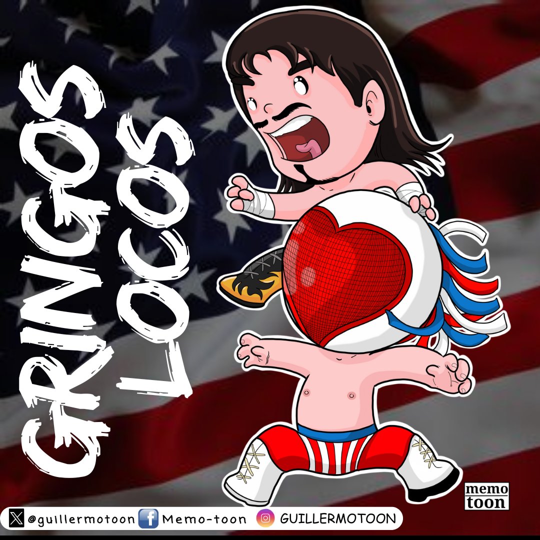 Una pareja explosiva , Love Machine y Eddie Guerrero, los gringos locos 🇺🇸🇺🇸, #luchalibre #ilustration #eddieguerrero