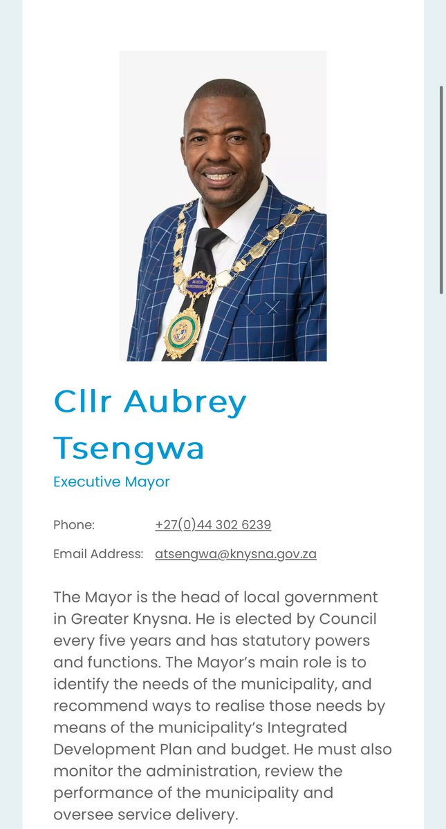 <a href="/News24/">News24 🇿🇦</a> can’t even supply the right picture for the mayor—what are we to make of the rest of the reporting in this article? you have a picture of the former MM labelled as Aubrey Tsengwa. this is Aubrey Tsengwa