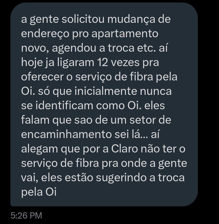 JefinhoMenes's tweet photo. Desde que contei aqui que liguei pra Oi relata do um problema e fui bombardeado por ligações pra mudar pra Claro - há oito meses - volta e meia aparecem pessoas vindo me contar casos idênticos.

Imagina se existisse uma agência pra investigar isso, hein, @AnatelGovBR ? https://t.co/W23nyH5bXi