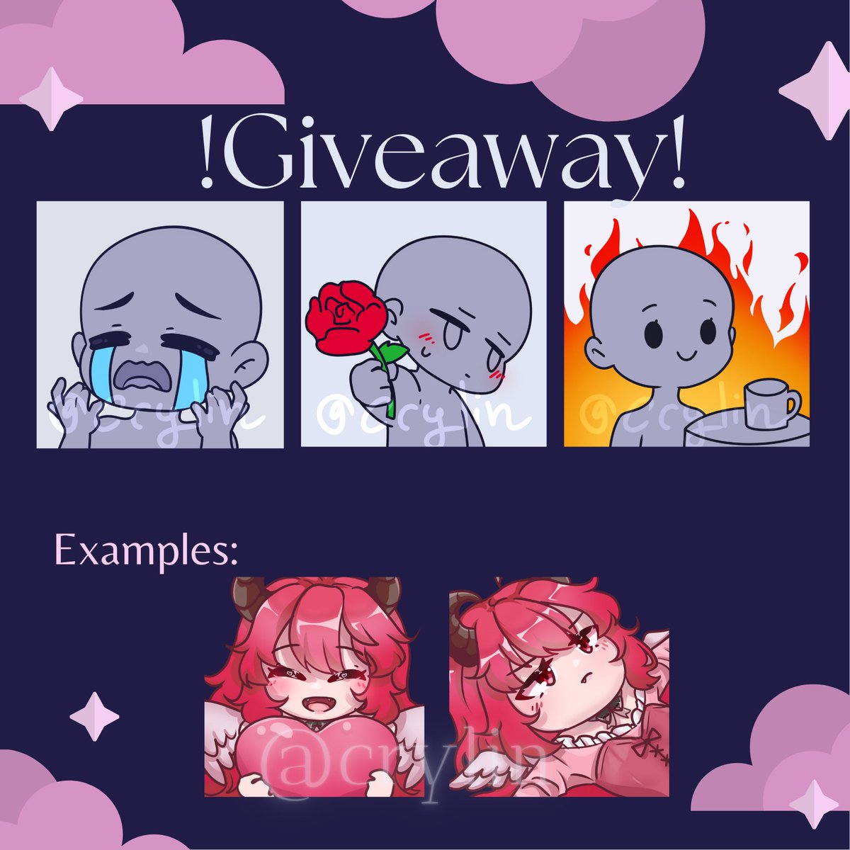 CryLin_'s tweet image. ✨ART GIVEAWAY✨
Looking for a few Vtubers who need a new emote!!
🗨️ Please comment your design ! (Please tell me your preference of emote!)
🔁 Follow and repost to join the giveaway!!♡