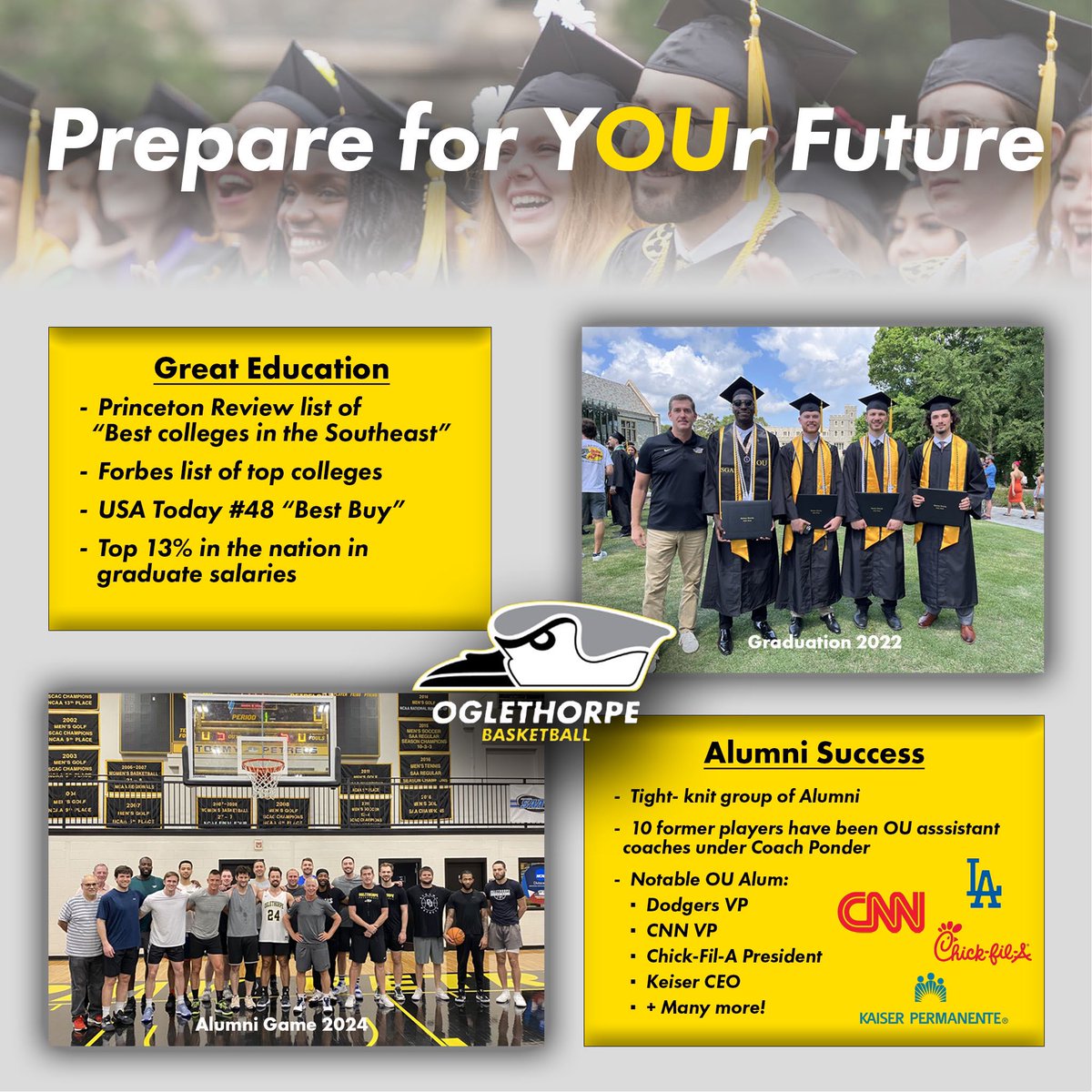 GoPetrelsMBBall's tweet image. Why choose Oglethorpe?
Fun + Fast Style of Play ✔️
Great Education ✔️
Beautiful Campus ✔️
Phenomenal Location ✔️
We check all the boxes here at Oglethorpe ✅
#StayStormy | #GoPetrels