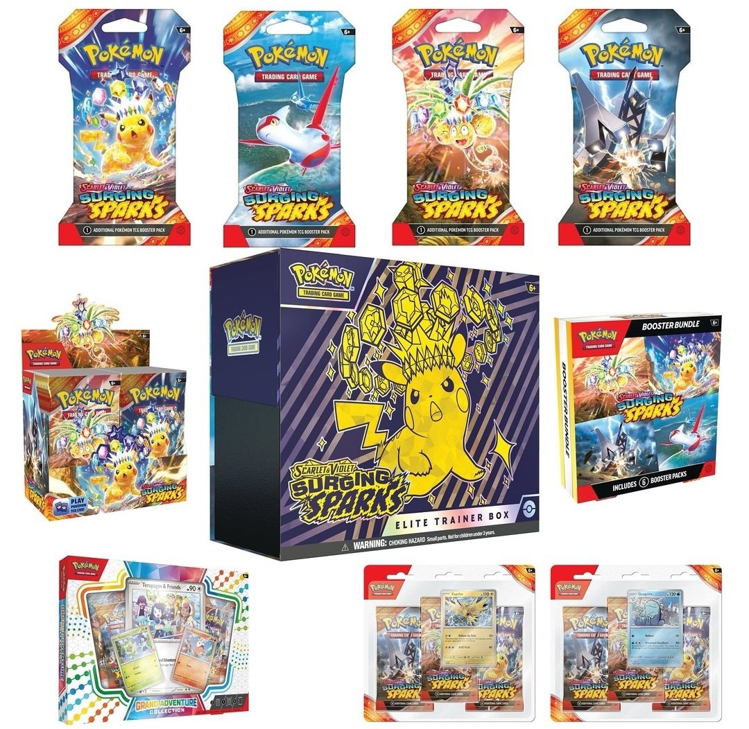 "Surging Sparks" Products Previewed!

Check out this article on PokeBeach for all the details:

➡️ pokebeach.com/2024/08/surgin…
