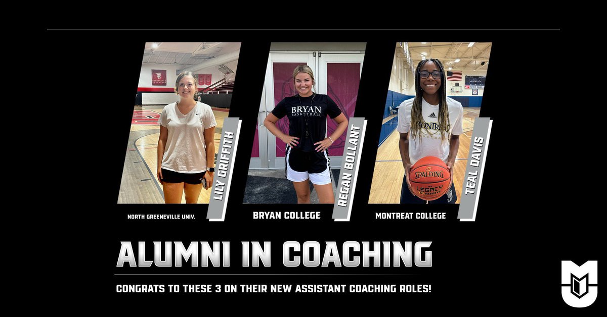 Congrats to these 3 alumni on their new jobs!

Lily Griffith ‘22 will now be coaching at North Greeneville University.

Regan Bollant ‘23 is the Assistant at Bryan College.

Teal Davis ‘21 is now the Assistant Coach at Montreat College.

We can’t wait to see the impact they make!