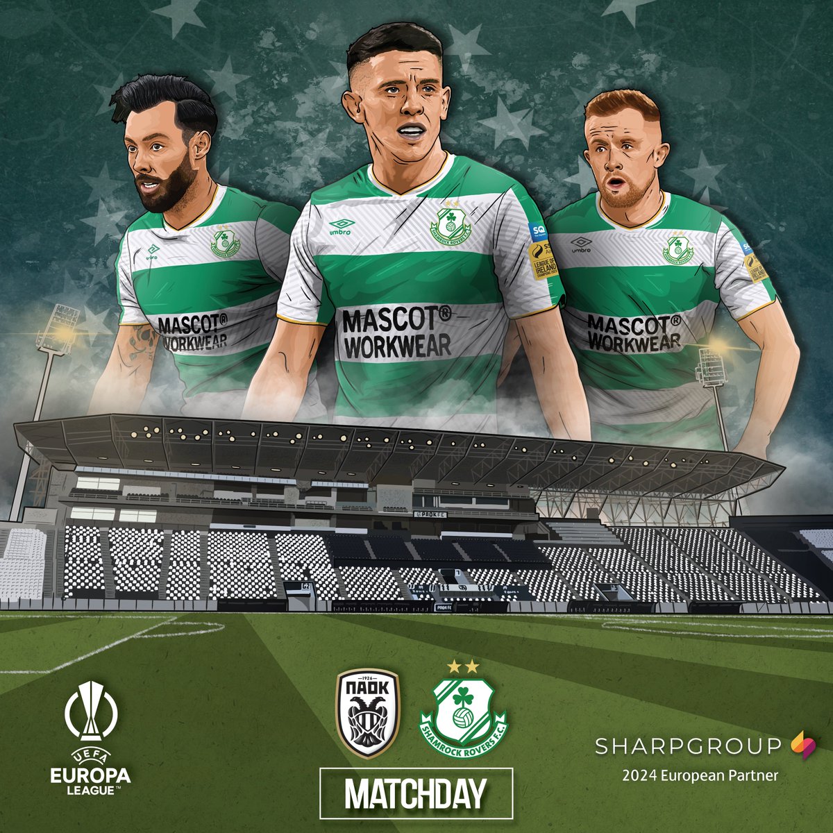 🟢 𝐌𝐀𝐓𝐂𝐇𝐃𝐀𝐘 ⚪️

🆚 PAOK
📍 Toumba Stadium
⌚️ 6:30pm (Irish time)

#RoversInEurope