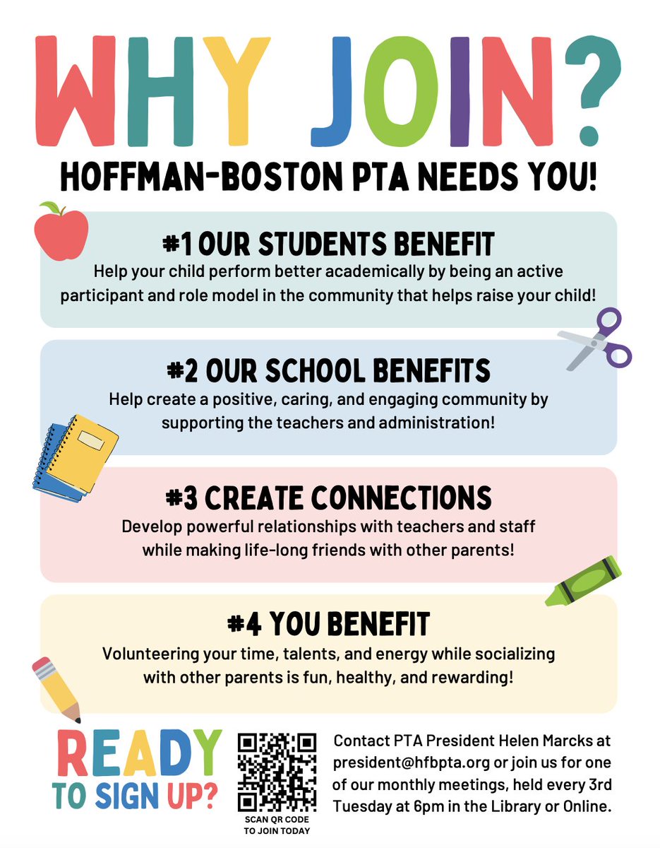 Hoffman-Boston PTA Needs YOU! Here's WHY!