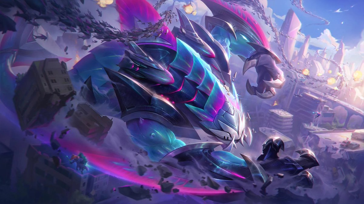 Annchirisu's tweet photo. 💚 GIVEAWAY! 💚
I have PRIMORDIAN REK'SAI + exclusive green chroma to giveaway thanks to the #LeaguePartner program! 

Reply with the correct answer to the trivia to be entered into the raffle, repost, like, and follow (for future skin givesways!)       

Currently how many champions of the Void are there?

Giveaway ends: 24th Sat August 10pm UK time

#LPP