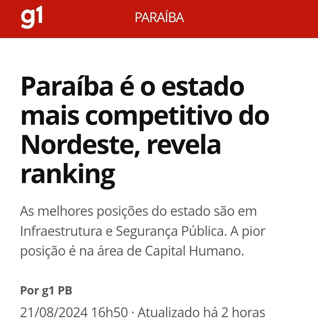 eusouchio's tweet photo. Ano após ano a Paraíba avança no ranking de competitividade de Estados. Isso reflete uma gestão eficiente que foca no desenvolvimento e no futuro do nosso estado. Esse é só o começo! O trabalho segue firme e forte! Vamos por mais, Paraíba! ❤️ https://t.co/RVnwskSJjh