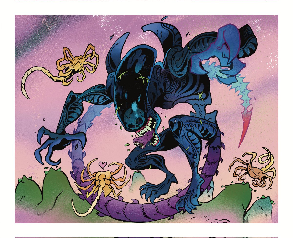 FlanCortes's tweet image. I forgot a new Alien movie came out recently. Here's my xenomorph drawing that I redrew a few months ago:3