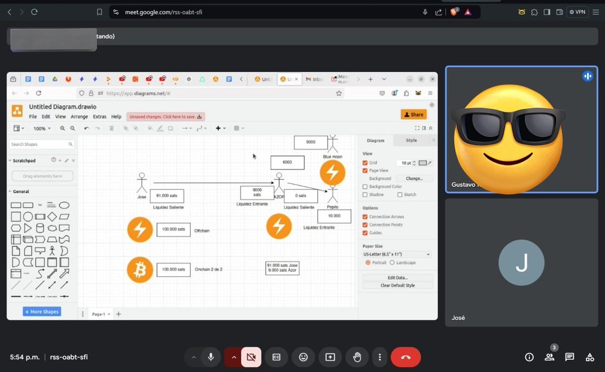 josebitcoiner's tweet photo. Wow 😎 it's amazing all the things I have learned about the Lightning Network ⚡️ thanks to my teacher and friend @bitao36 who has had a lot of patience and dedication to explain me what I need to know to be able to run my node. And I must confess that he explains very well 😃 thank you 🙏🧡