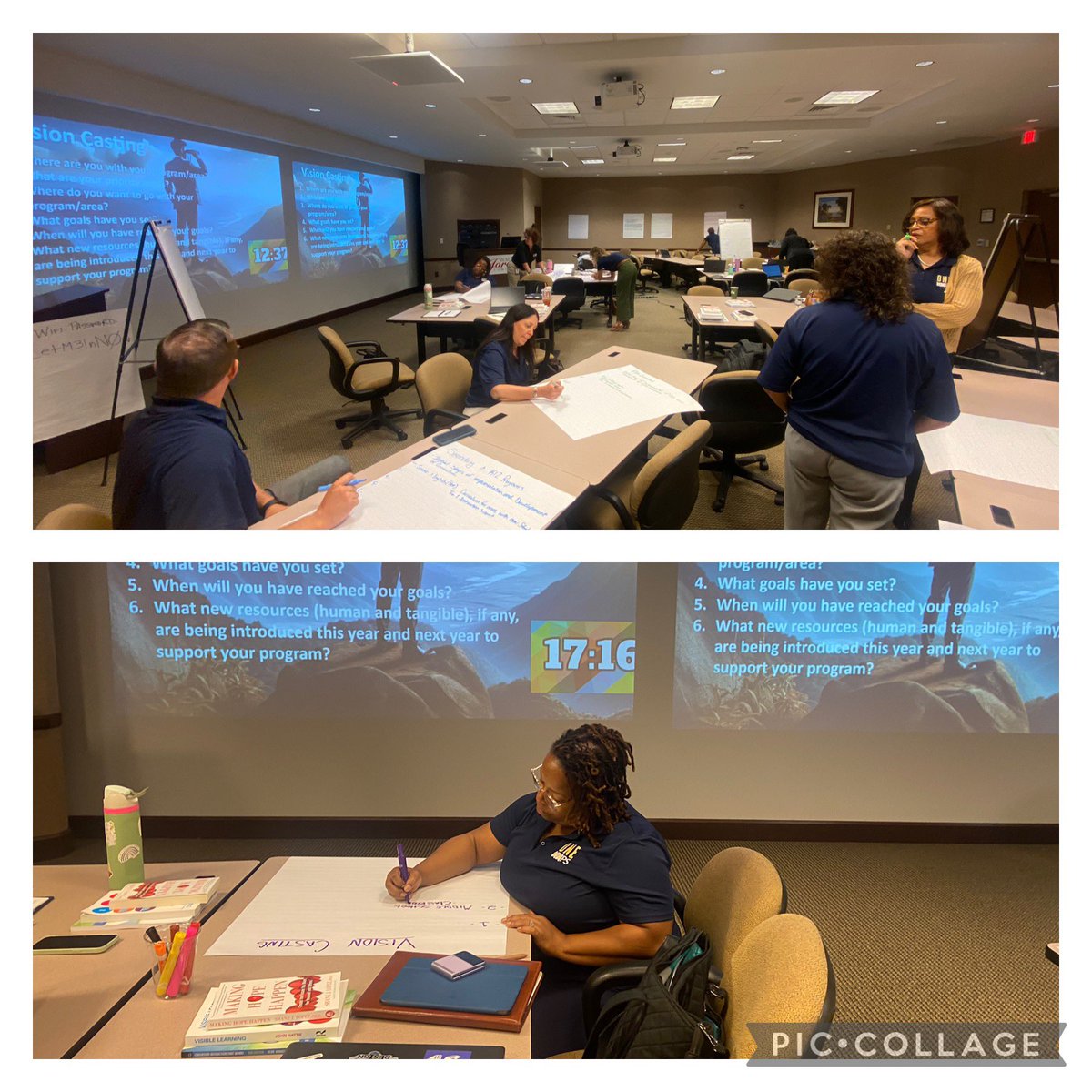 kipprogers's tweet photo. Building leadership capacity @ our retreat today! Psychological safety, vision casting, data, goal setting, science of hope, evaluation, and innovation projects. Ready to lead with purpose! #Leadership #VisionCasting #HopeScience @nnschools @NNPSDTAL https://t.co/cldBn2R6sD