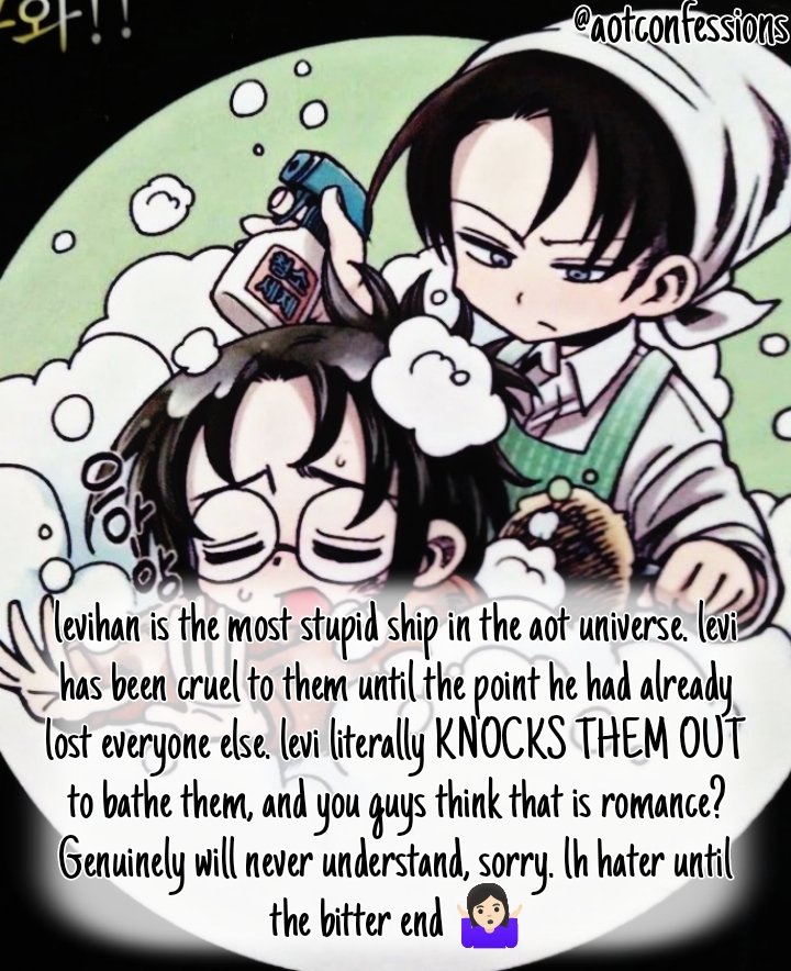 aotconfessions's tweet photo. #shipwar #leviackerman #hangezoe #aot https://t.co/y0VbreXKSR