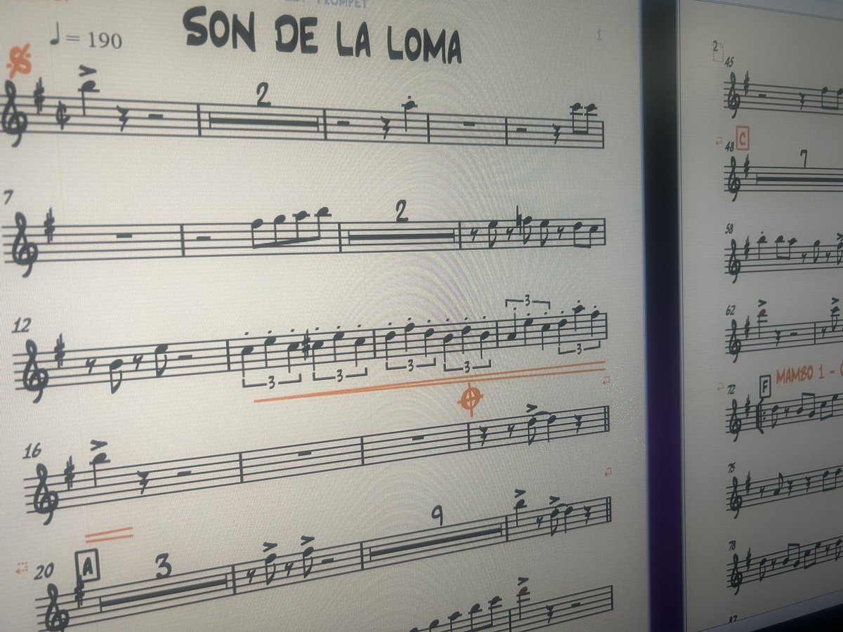 Son de la Loma
Latin sheet music orchestra arrangement for alto sax, tenor sax, bari sax, 1st &amp; 2nd trumpets, 1st &amp; 2nd trombones, piano, bass, and drum guide
$50 (free shipping in the continental US) ZELLE: ritmocity@yahoo.com or PayPal.me/maestrobobbyra… 

#latinband #latinjazz