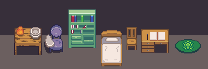 MaRPy_GDP's tweet photo. Some random furniture i made #pixelart #aseprite https://t.co/PcvRzdPVrk