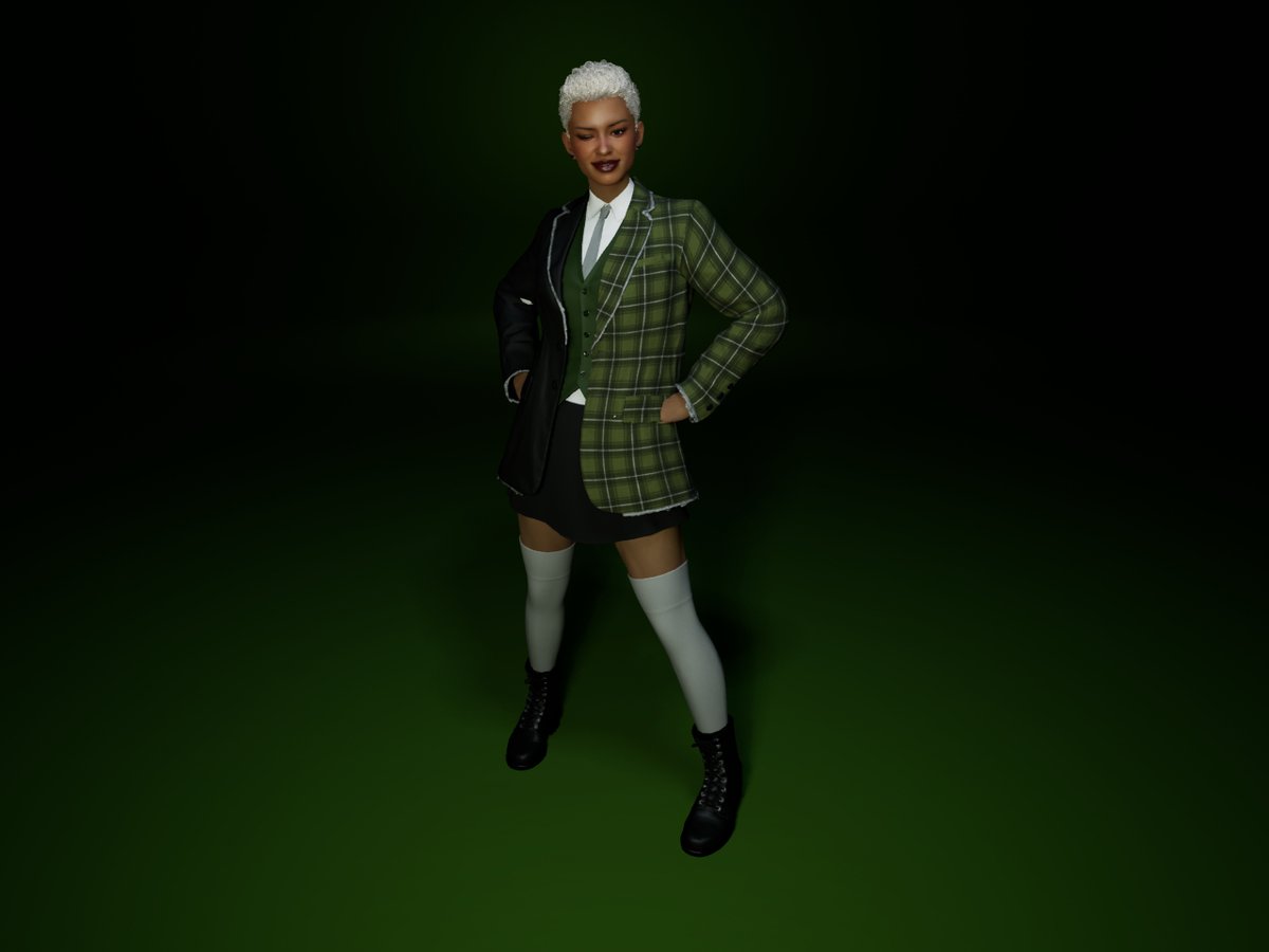 lydloogames's tweet photo. I solemnly swear I am up to no good in #inZOI 💚 Sylvie Slytherin, inspired by #HarryPotter @PlayinZOI https://t.co/6tJhw4piYl