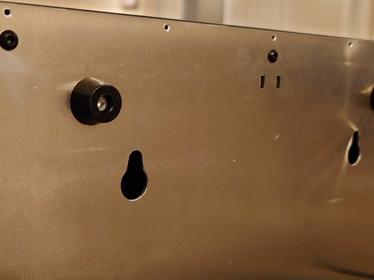 espena's tweet photo. I got a proper 1,5 mm aluminum back panel machined at a local engineering company. My #DIY #ESP32 broadcast clock #electronics project is really coming together. https://t.co/vOahNP2thx https://t.co/voROHzza2a