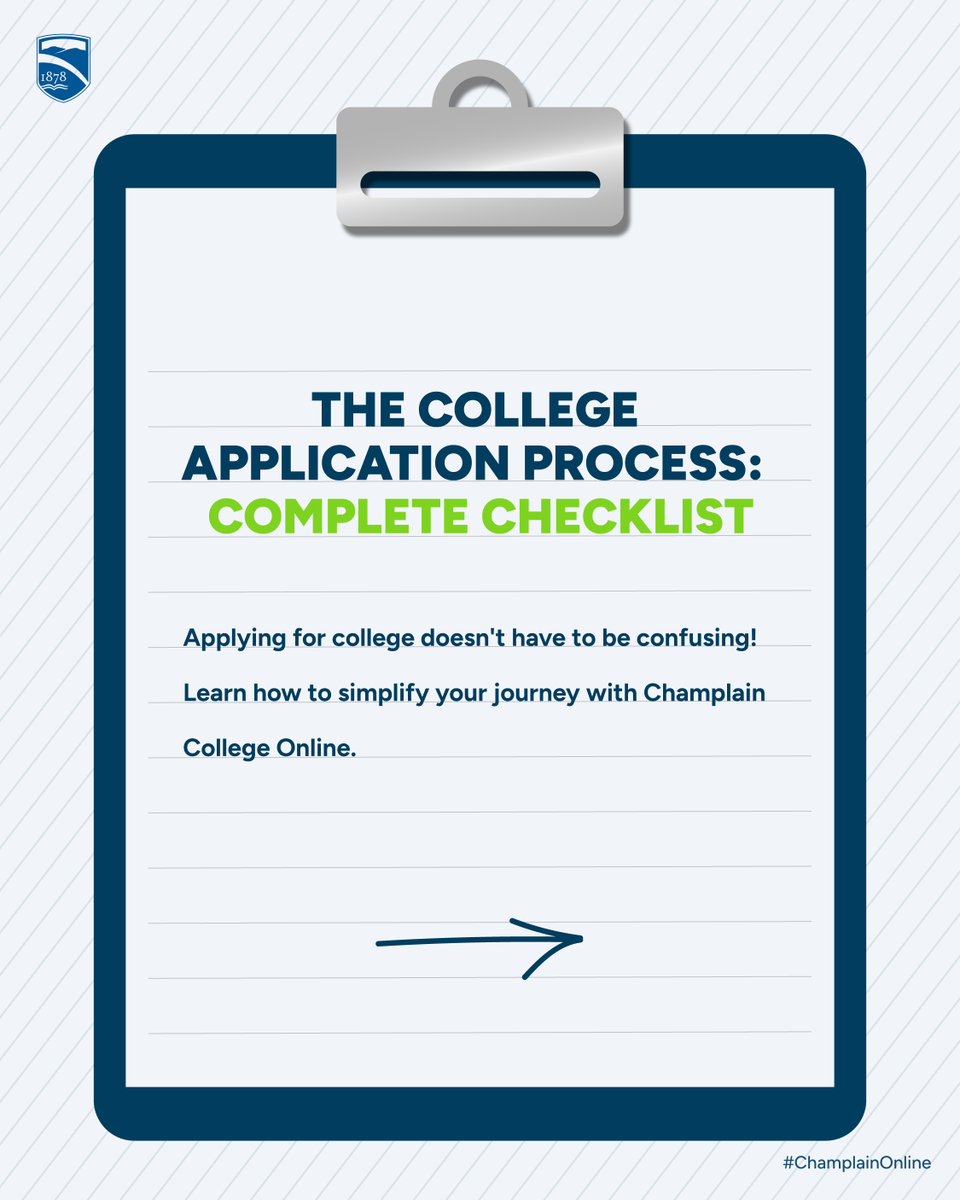 champlainonline's tweet image. 📝 Ready to apply for college? Our checklist simplifies the process! Learn how to research colleges, meet deadlines, and apply successfully. Start your journey with Champlain College Online today! bit.ly/3SOf2KG 

#CollegeApplication #ChamplainOnline #HigherEducation