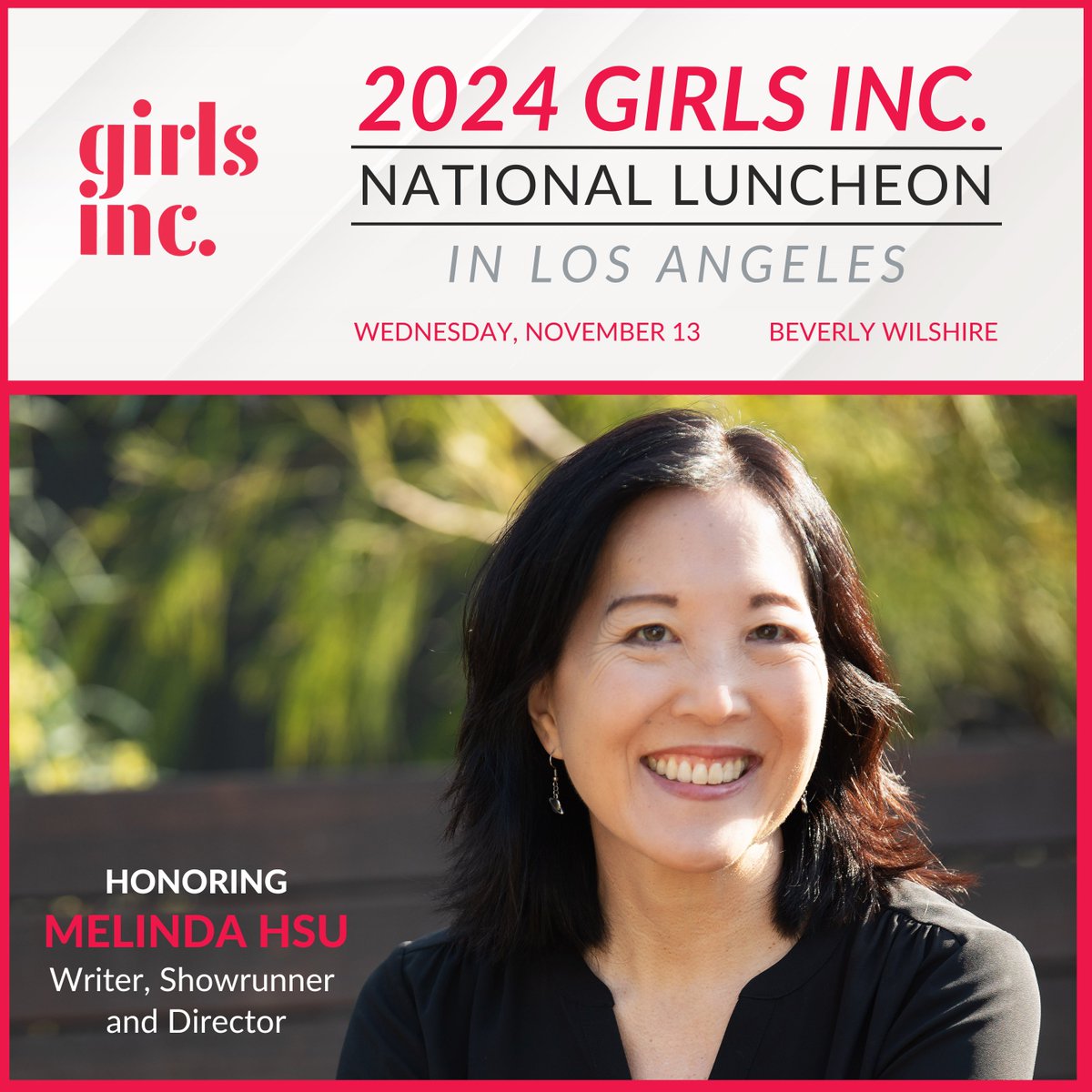 Melinda Hsu Taylor (@mhsutaylor) on Twitter photo Inviting folks to support the 160th anniversary of <a href="/girls_inc/">Girls Inc.</a> at the 2024 National Luncheon at the Beverly Wilshire on Nov 13 - delighted to be honored by this amazing organization that empowers female-identifying young people via mentorship and advocacy! takeaction.girlsinc.org/page/69299/act… Inviting folks to support the 160th anniversary of <a href="/girls_inc/">Girls Inc.</a> at the 2024 National Luncheon at the Beverly Wilshire on Nov 13 - delighted to be honored by this amazing organization that empowers female-identifying young people via mentorship and advocacy! takeaction.girlsinc.org/page/69299/act…