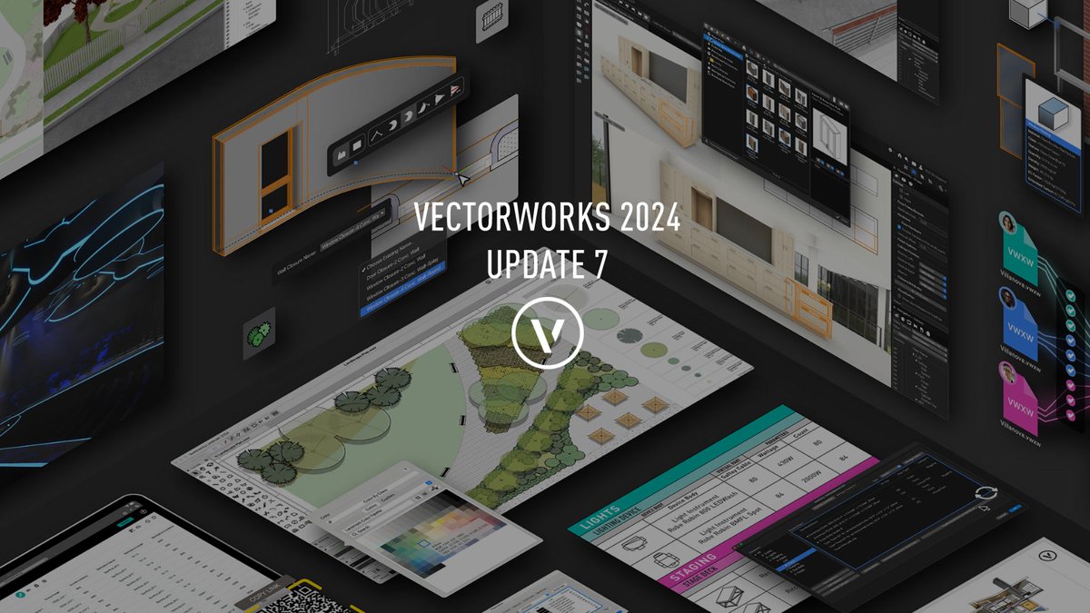 Vectorworks's tweet photo. #Vectorworks2024 Update 7 is all about enhancing existing features and making your design process more seamless. Learn more about the update and how you can have your suggestions heard. https://t.co/OvlBqh41gk
#DesignWithoutLimits #Vectorworks #SoftwareUpdate https://t.co/Ax4jO5pjFe
