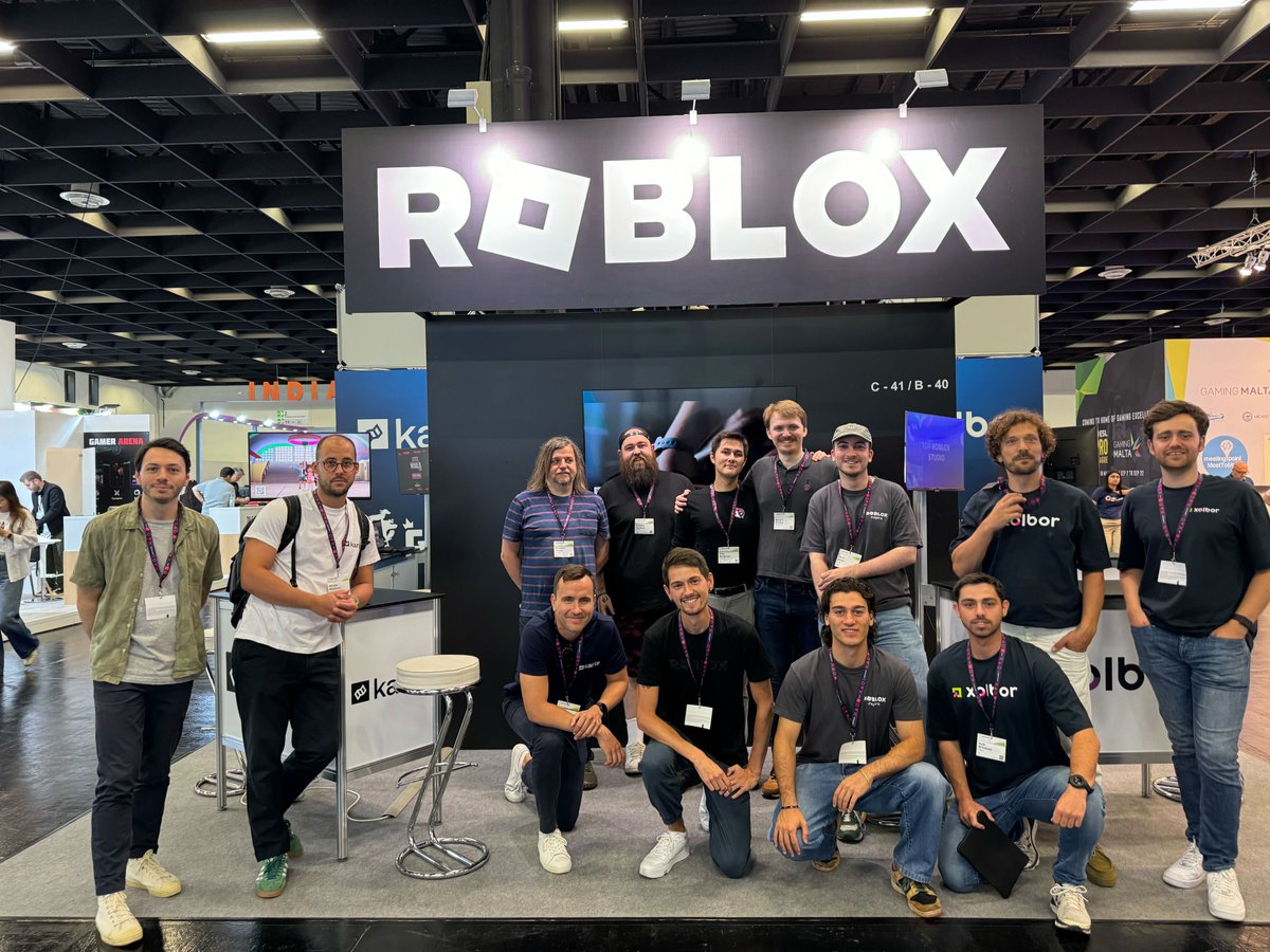 Roblox's tweet image. We’re thrilled to be at @gamescom alongside talented studios like Karta, Xolbor, Twin Atlas, and The Gang. If you’re a #RobloxDev come connect with us in Hall 3.2.