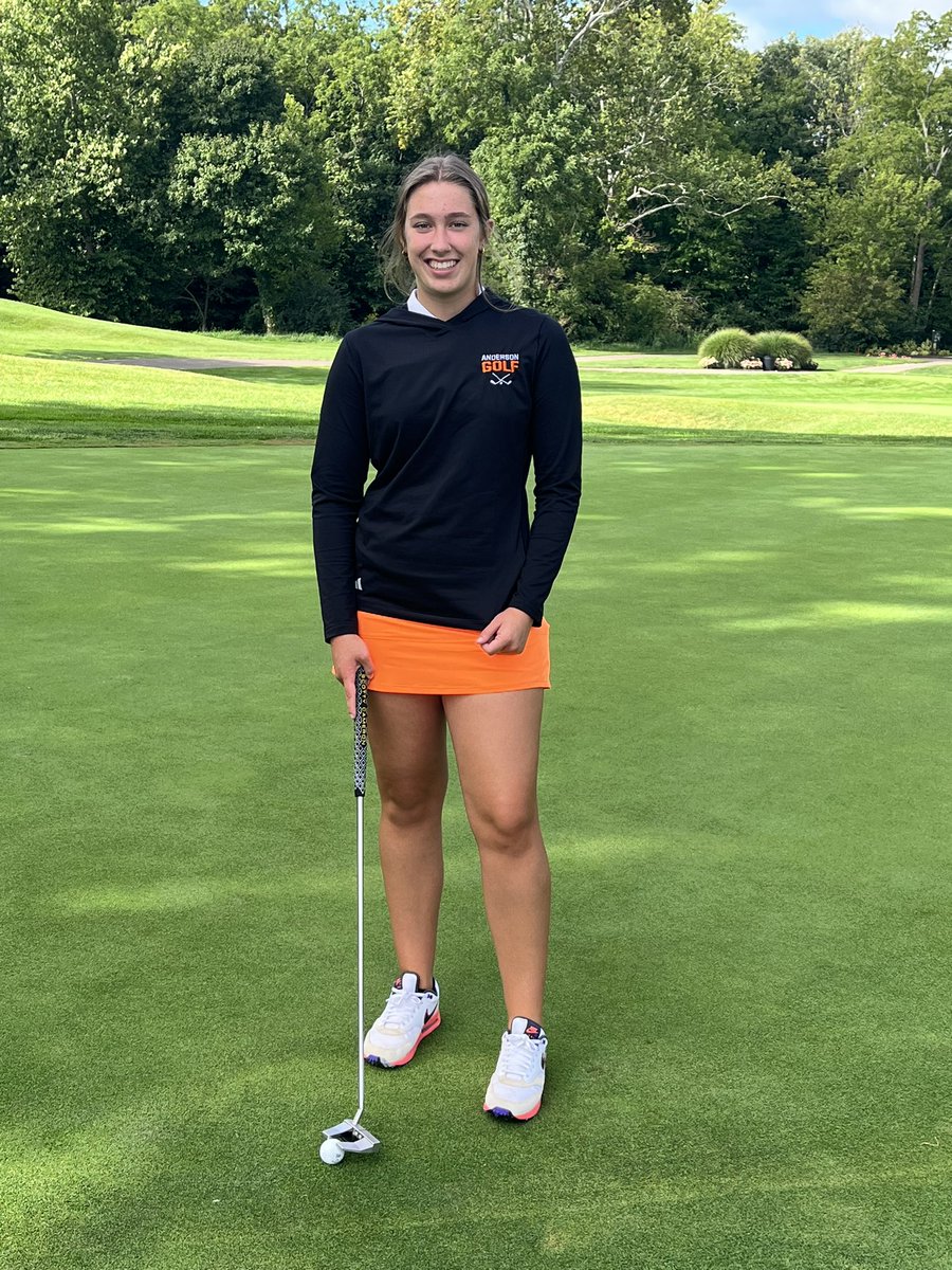 Senior Ayla Brugger goes low with a 1 under 34 to lead the Raptors to a victory over Bartels Road.