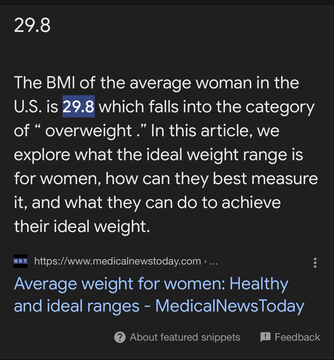 rt if ur bmi is less than the average woman in america