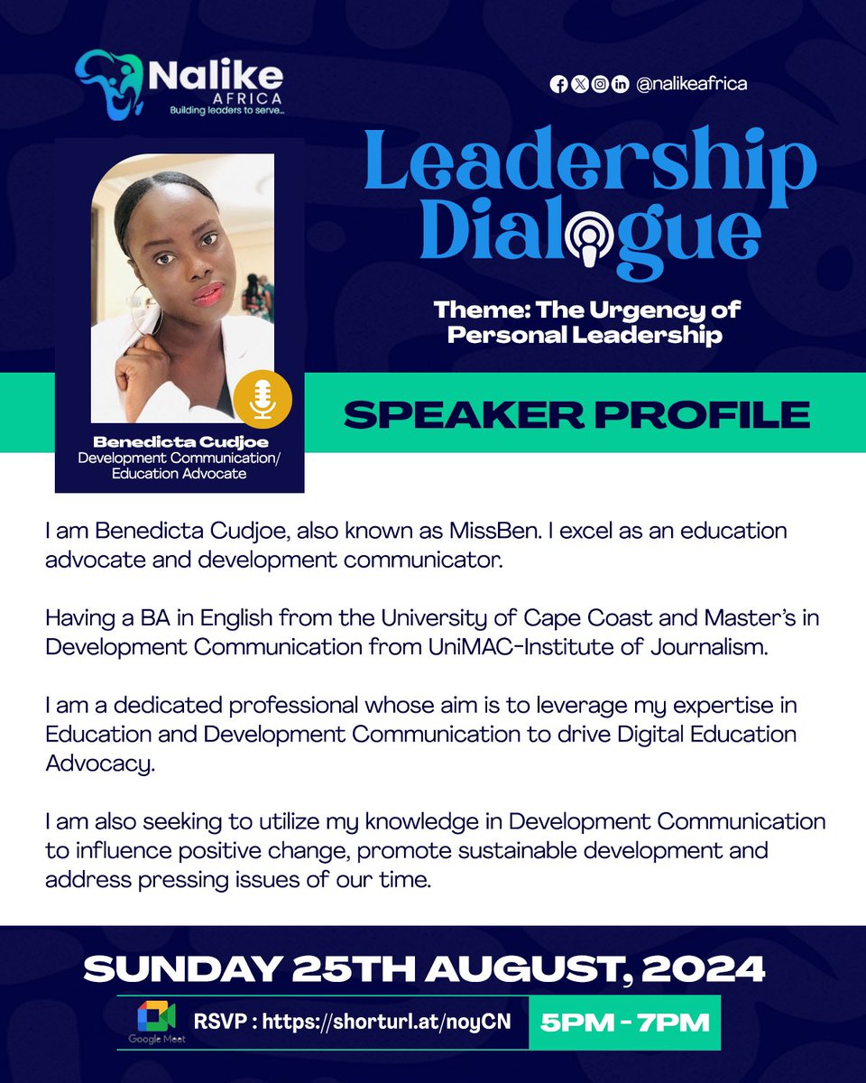 This program offers participants the opportunity to interact in a virtual session where one can ask their pressing questions in the area of career development, relationship building (networking), and personal development.

Register here to participate: shorturl.at/noyCN