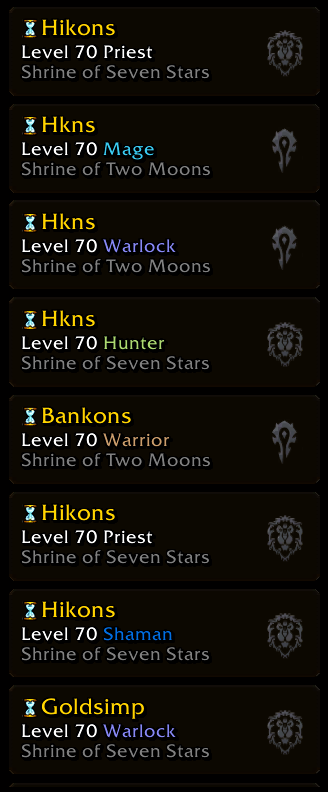 hikons's tweet photo. Timerunners on four more (almost full) accounts to log in! π #Warcraft #MoPRemix https://t.co/BAWVPqxQb0