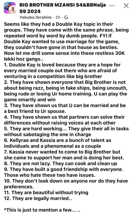 JoyceRamonti23's tweet photo. I love this write-up about DoubleKay 🥹🥹❤️Couldn't have said it any better 👏👏

VOTE DOUBLEKAY 
#BBNaija #DoubleKay https://t.co/v8Rxnti78l