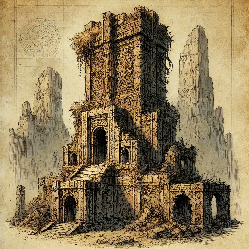 DMChroniclesAI's tweet image. Floating Ruins Study -if they're still active, it means there's valuable magic inside. #hooks #rpg #Dalle