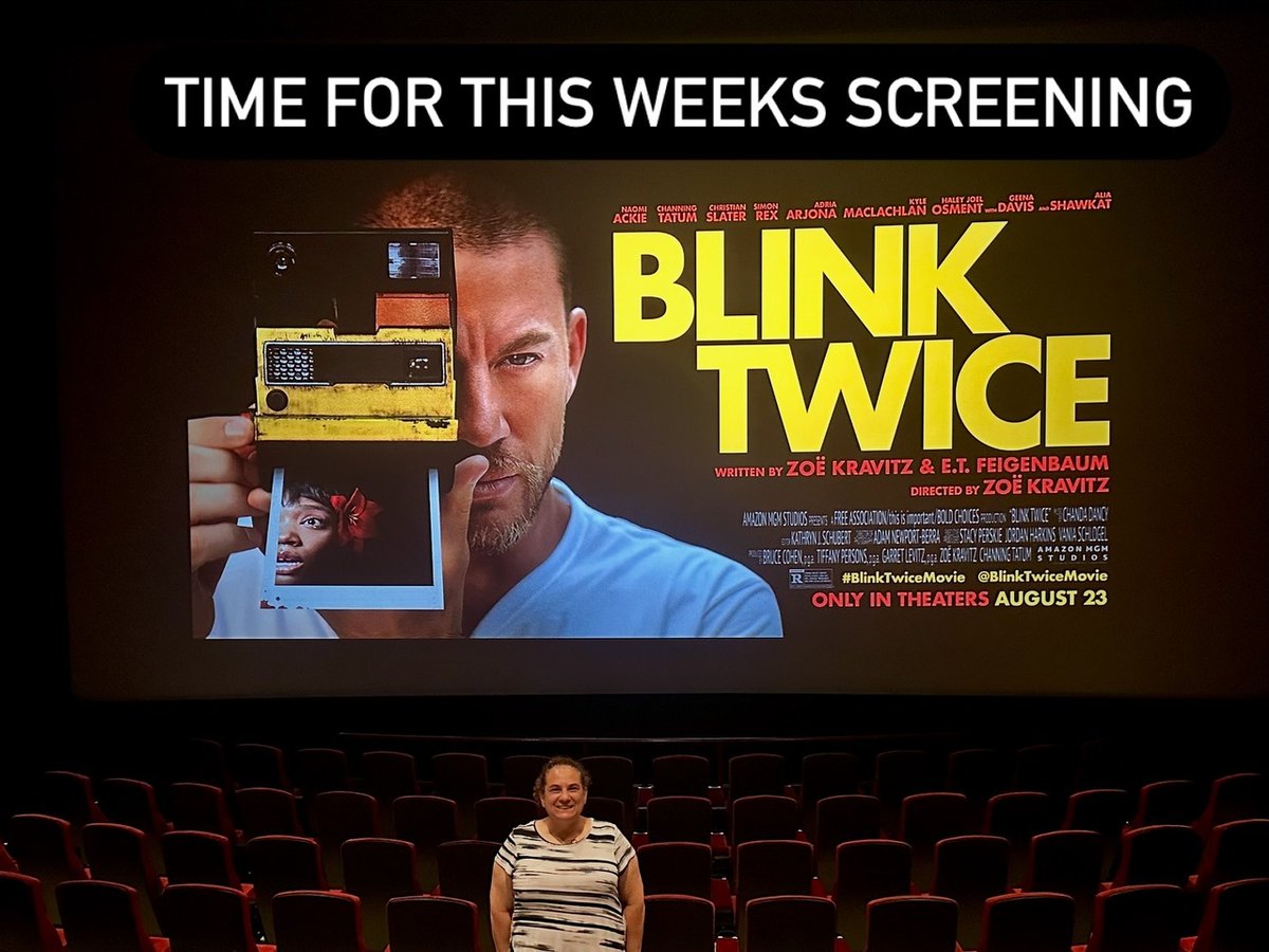 moviegirlali's tweet image. Time for this weeks screening …. #blinktwicemovie .  After receiving a #triggerwarning email about the film. Keeping fingers crossed 🤞🤞🤞