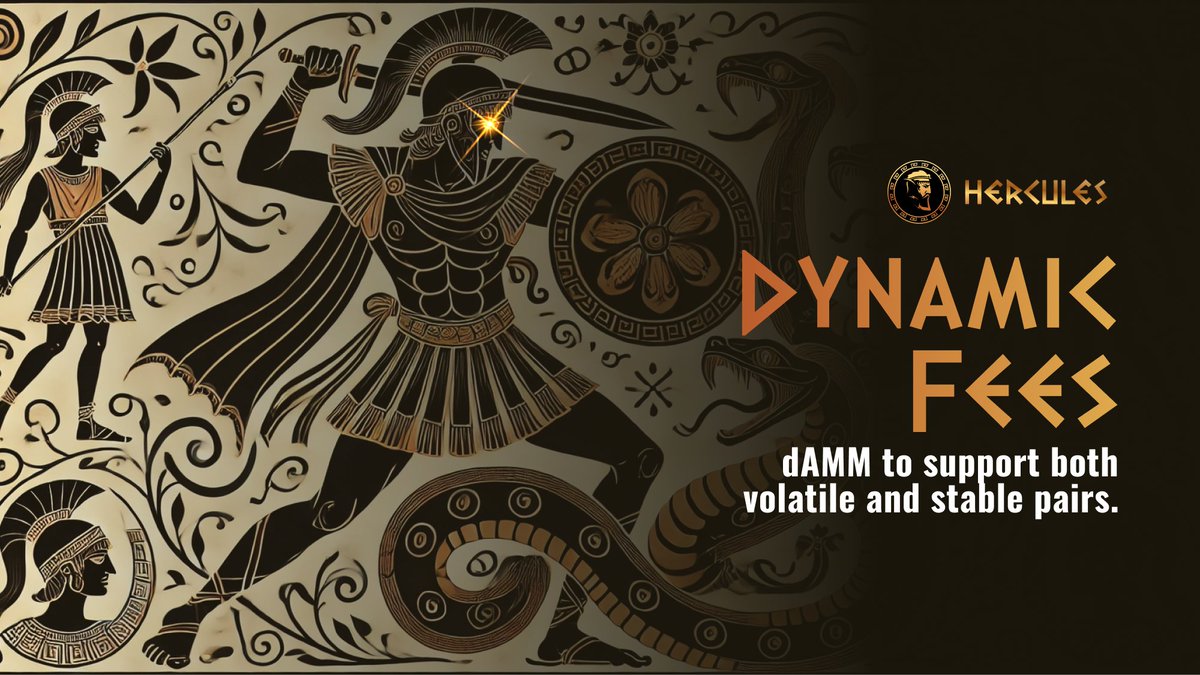 Looking for a #DEX that serves both the users and protocols? Look no further than Hercules ⚡

Hercules offers the power of Dynamic Fees to protocols wanting to adjust their fees to accommodate specific market conditions.