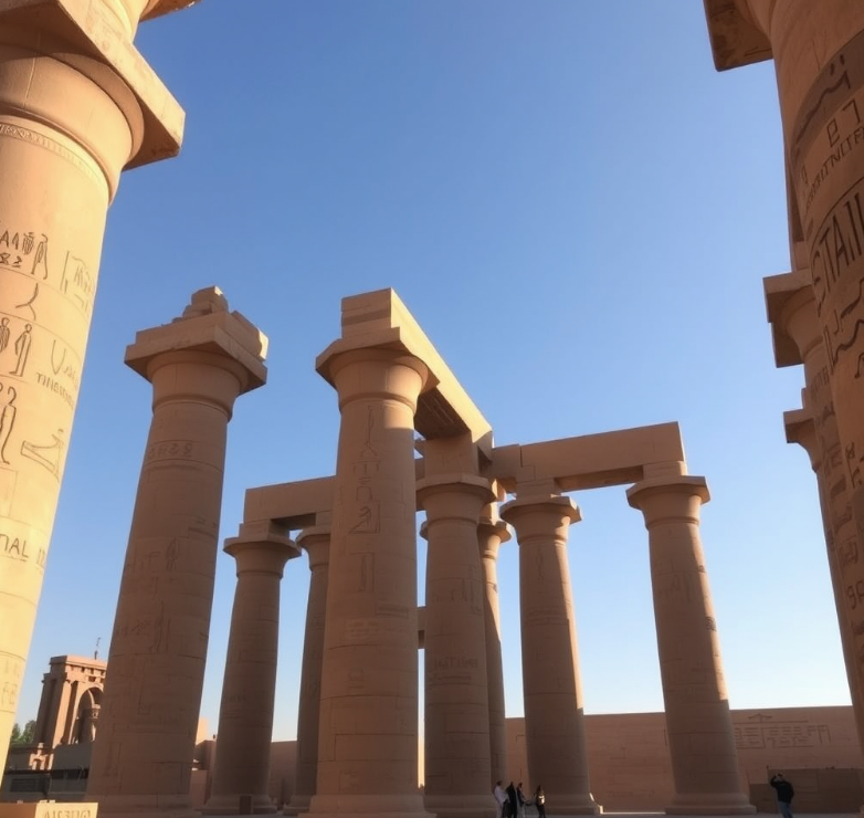 History_HQ_'s tweet photo. @elonmusk Step into the grandeur of Karnak! This ancient temple’s towering columns and hieroglyphs echo the timeless majesty of Egyptian history. 🌟🏛️

#HistoryHighlights #TempleOfKarnak #AncientEgypt #TimelessMajesty #HistoricalWonders #ScrollStopper #AI https://t.co/xj60thY5qx