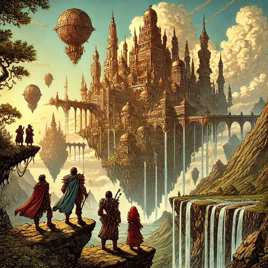 DMChroniclesAI's tweet image. There was a time when cities could fly.. #hooks #rpg #DALLE3