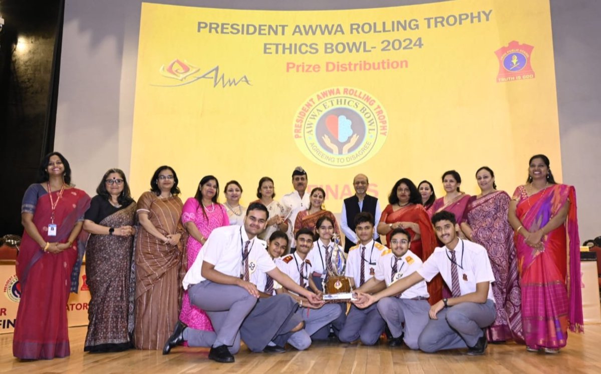 babubasu's tweet photo. Privileged to adjudge the Ethics Bowl final yesterday, organised by the Army Wives Welfare Association, a stimulating international dialogue format contest on complex ethical &amp; moral dilemmas for Army Public Schools across the country, won by a team from the Southern Command https://t.co/xaSkZuil4J