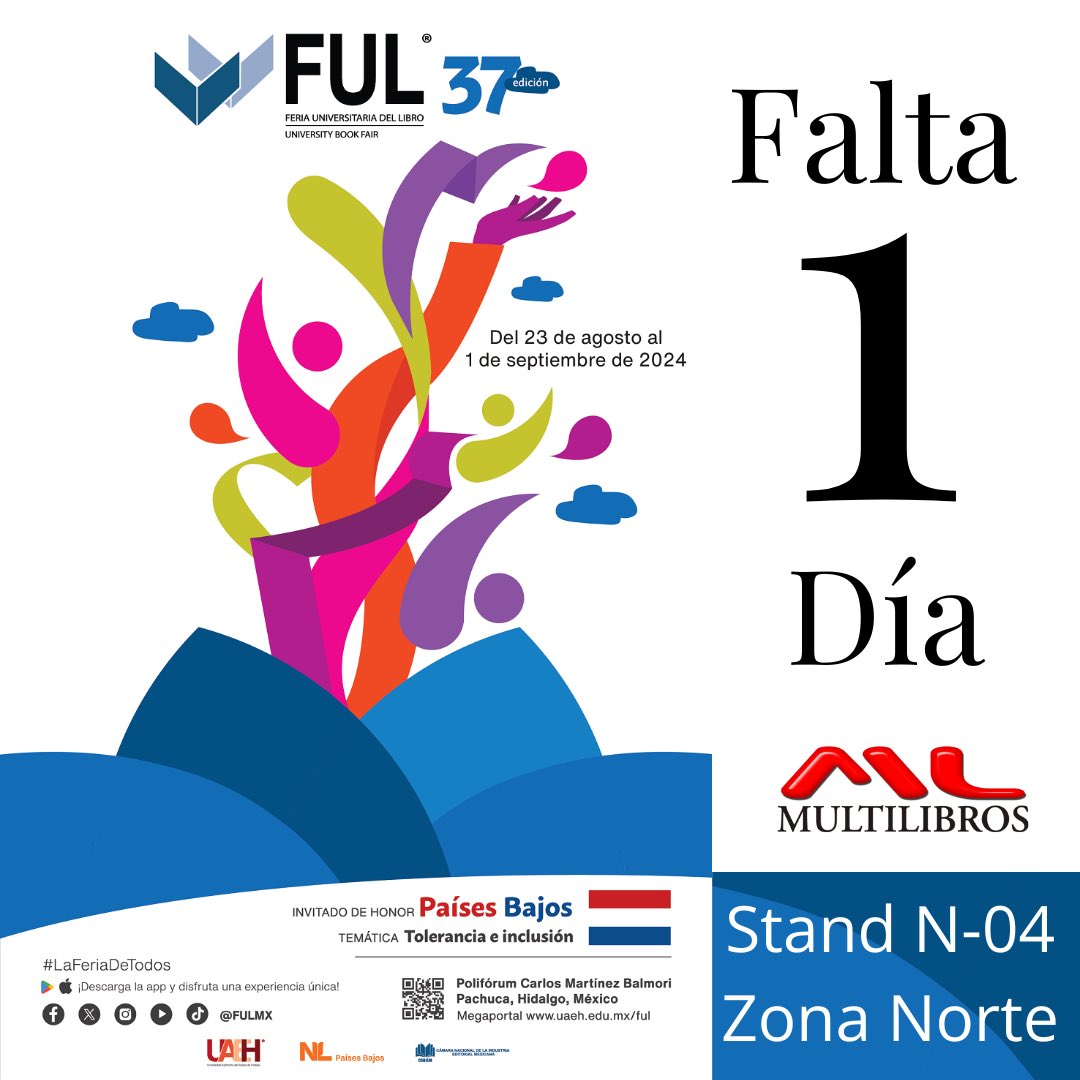 EMultilibros's tweet photo. Estaremos en la Feria Universitaria del Libro en Pachuca 👏🏻 te esperamos en nuestro stand N-04 de la Zona Norte, con muchos títulos que seguro te encantarán. Nos vemos del 23 de agosto al 1 de septiembre.
@UAEH_OFICIAL #feriadellibro #fulmx #libros #lectura #pachuca #multilibros https://t.co/VMzWOxTXBJ