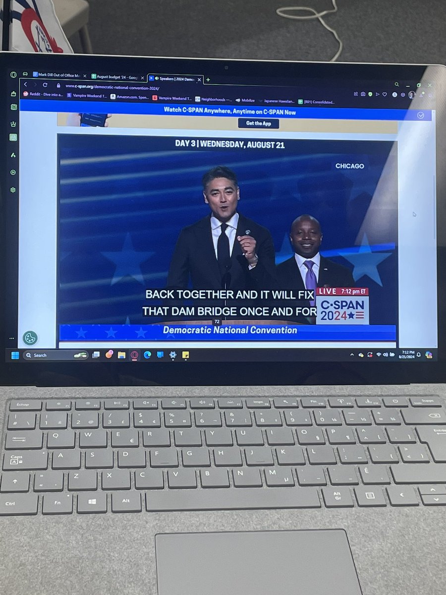 Watching <a href="/AftabPureval/">Aftab Pureval</a> speaking at the DNC with a room full of organizers — my heart is full!